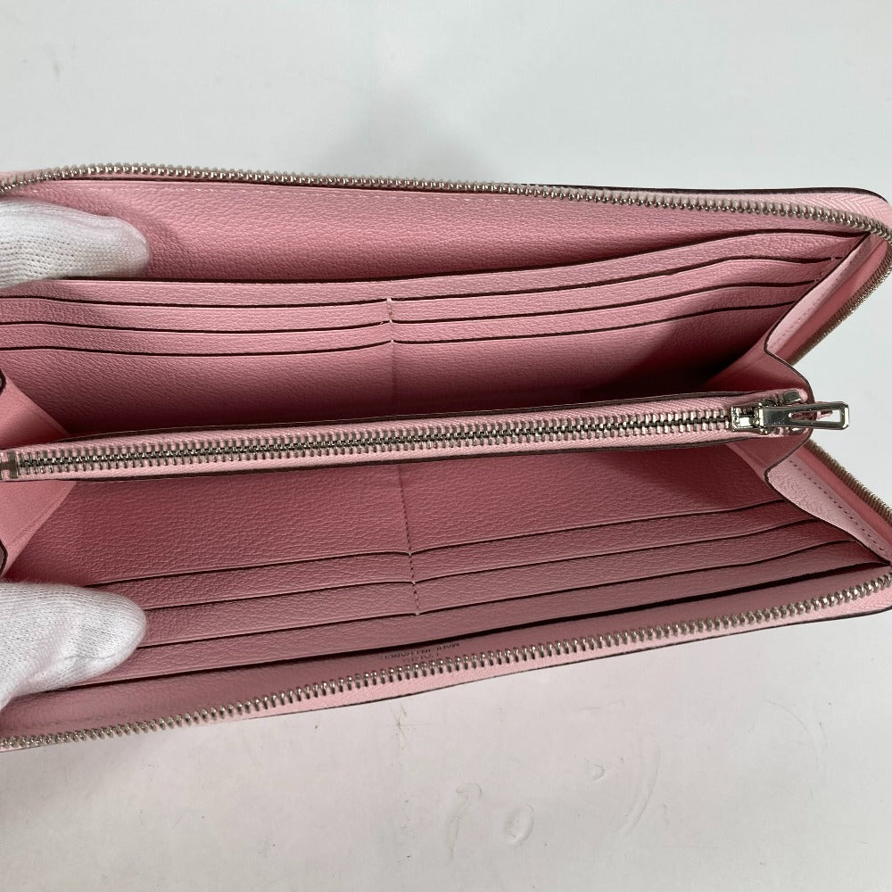 HERMES ロングウォレット アザップロング ラウンドファスナー 長財布 スイフト レディース ローズサクラ ピンク