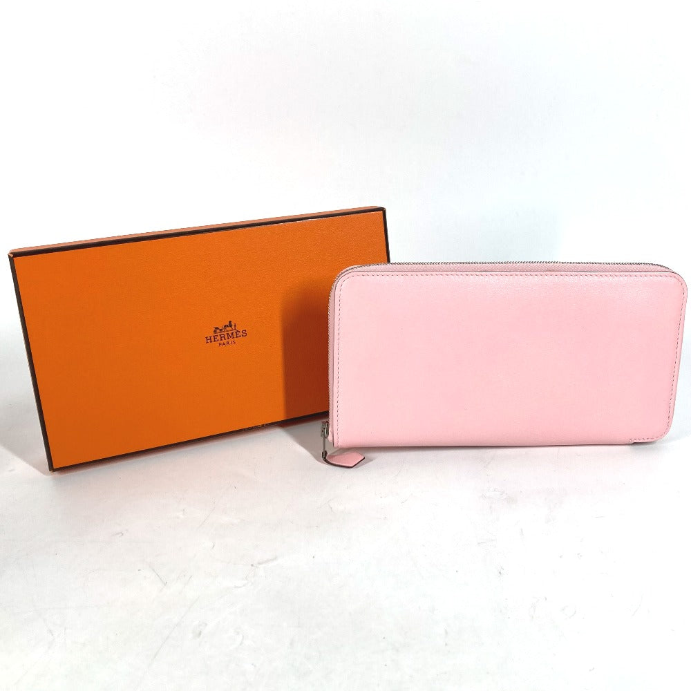 HERMES ロングウォレット アザップロング ラウンドファスナー 長財布 スイフト レディース ローズサクラ ピンク