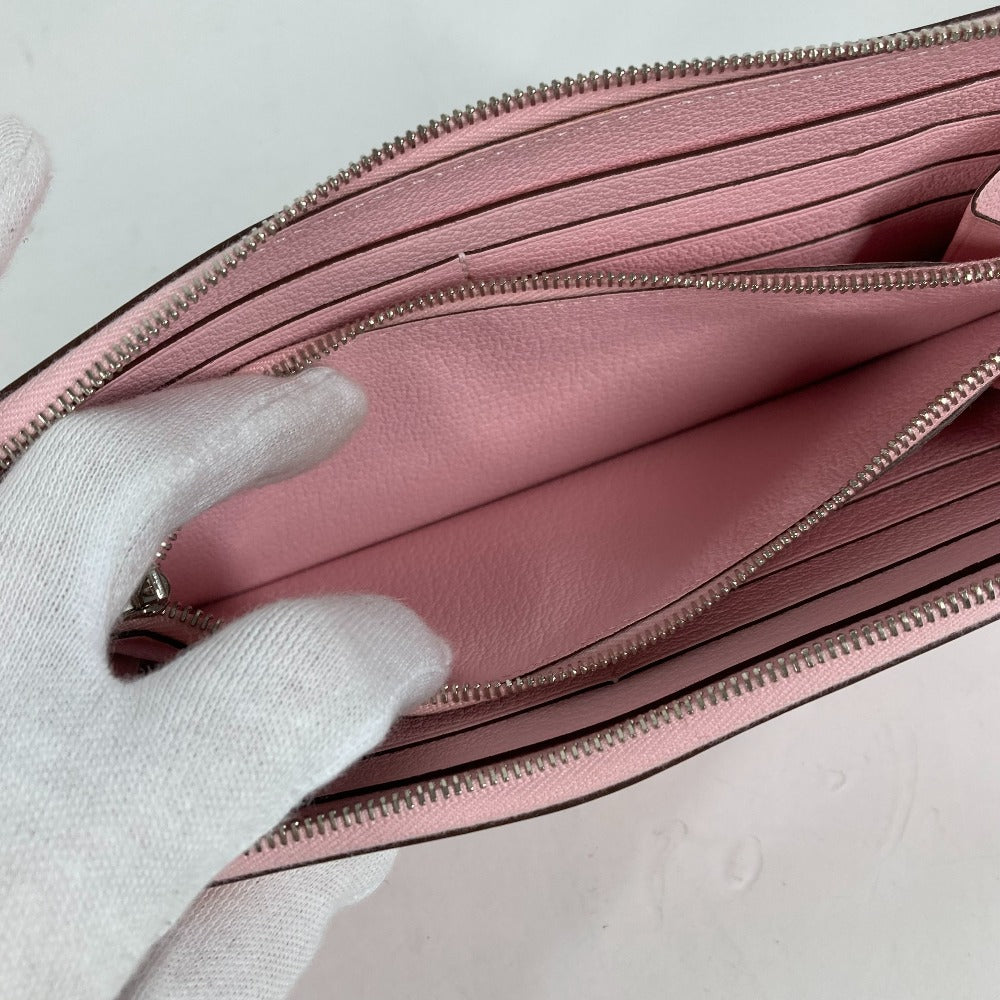 HERMES ロングウォレット アザップロング ラウンドファスナー 長財布 スイフト レディース ローズサクラ ピンク