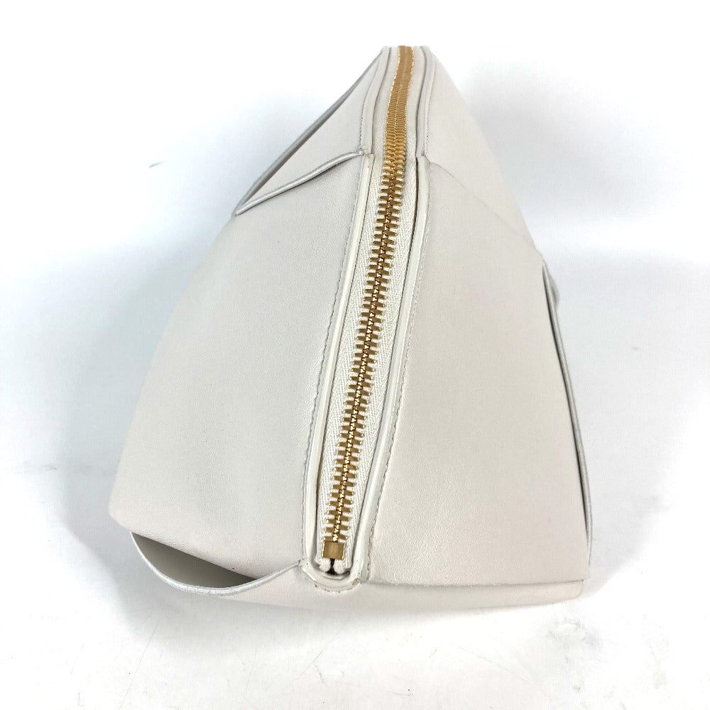BOTTEGA VENETA 666696 マキシイントレチャート Chalk チョーク クラッチバッグ ポーチ レザー レディース ホワイト
