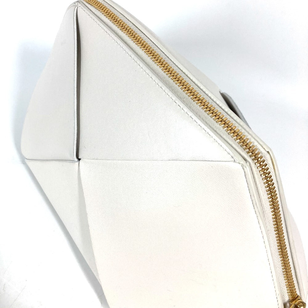 BOTTEGA VENETA 666696 マキシイントレチャート Chalk チョーク クラッチバッグ ポーチ レザー レディース ホワイト