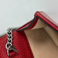 GUCCI 476432 2WAY バッグ ポーチ クラッチバッグ ディオニュソス ラインストーン チェーン 斜め掛け ショルダーバッグ レザー レディース レッド