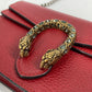 GUCCI 476432 2WAY バッグ ポーチ クラッチバッグ ディオニュソス ラインストーン チェーン 斜め掛け ショルダーバッグ レザー レディース レッド