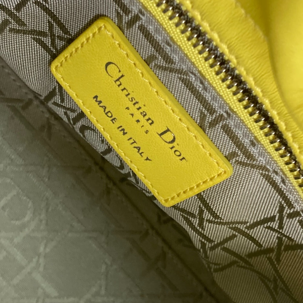 Dior M0532PCAL レディディオール LADYDIOR My ABCDior 2WAY ハンドバッグ スター ショルダーバッグ ハンドバッグ ラムスキン レディース イエロー