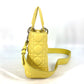 Dior M0532PCAL レディディオール LADYDIOR My ABCDior 2WAY ハンドバッグ スター ショルダーバッグ ハンドバッグ ラムスキン レディース イエロー