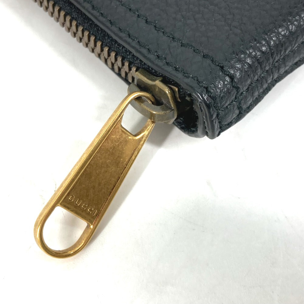 GUCCI 500981 ロゴ ポーチ カバン クラッチバッグ レザー メンズ ブラック