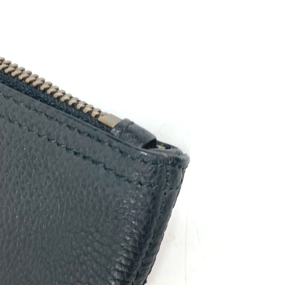 GUCCI 500981 ロゴ ポーチ カバン クラッチバッグ レザー メンズ ブラック