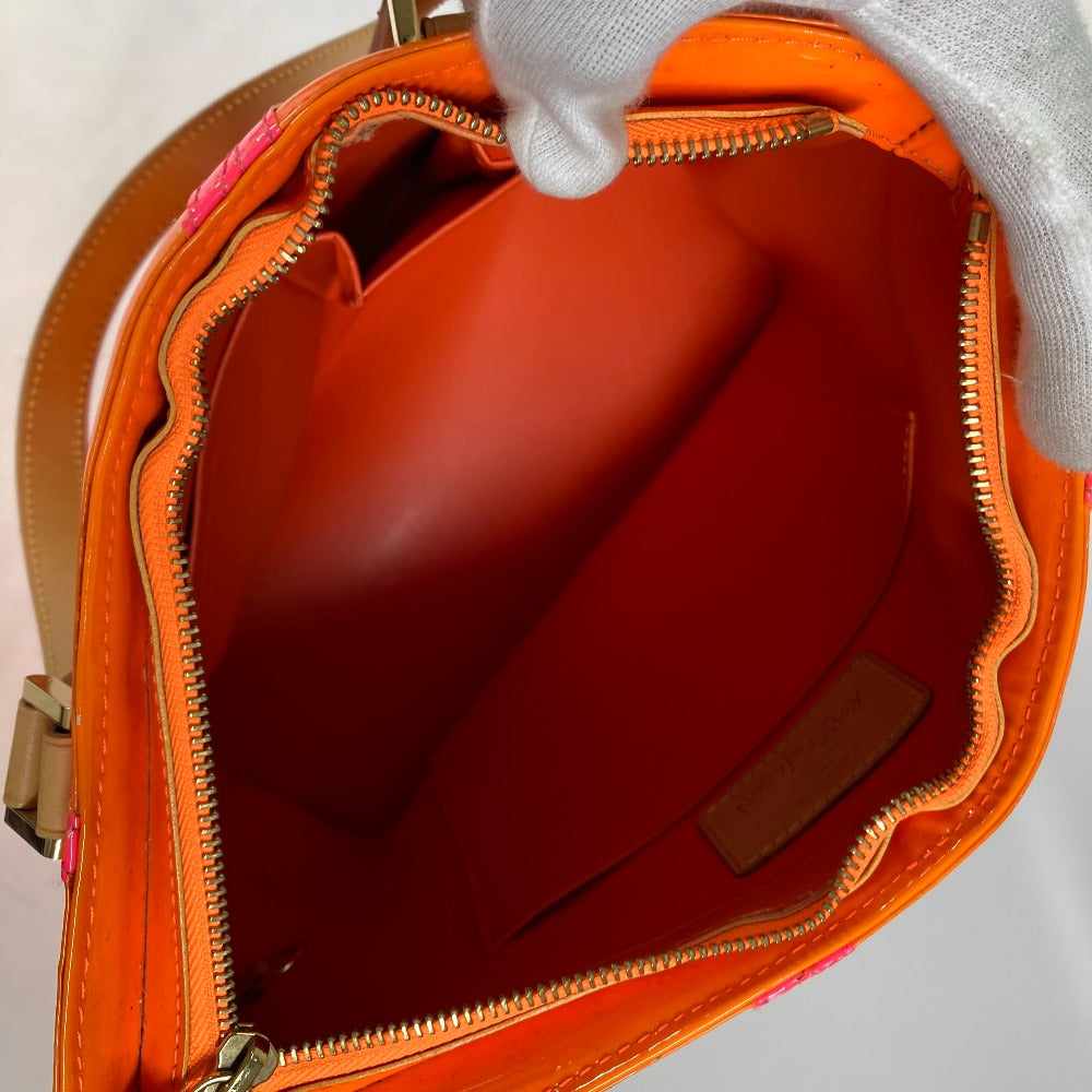 LOUIS VUITTON M91935 モノグラムヴェルニフルオ ヒューストン 2002年クリスマス限定 カバン トートバッグ ショルダーバッグ モノグラムヴェルニキャンバス レディース オレンジ