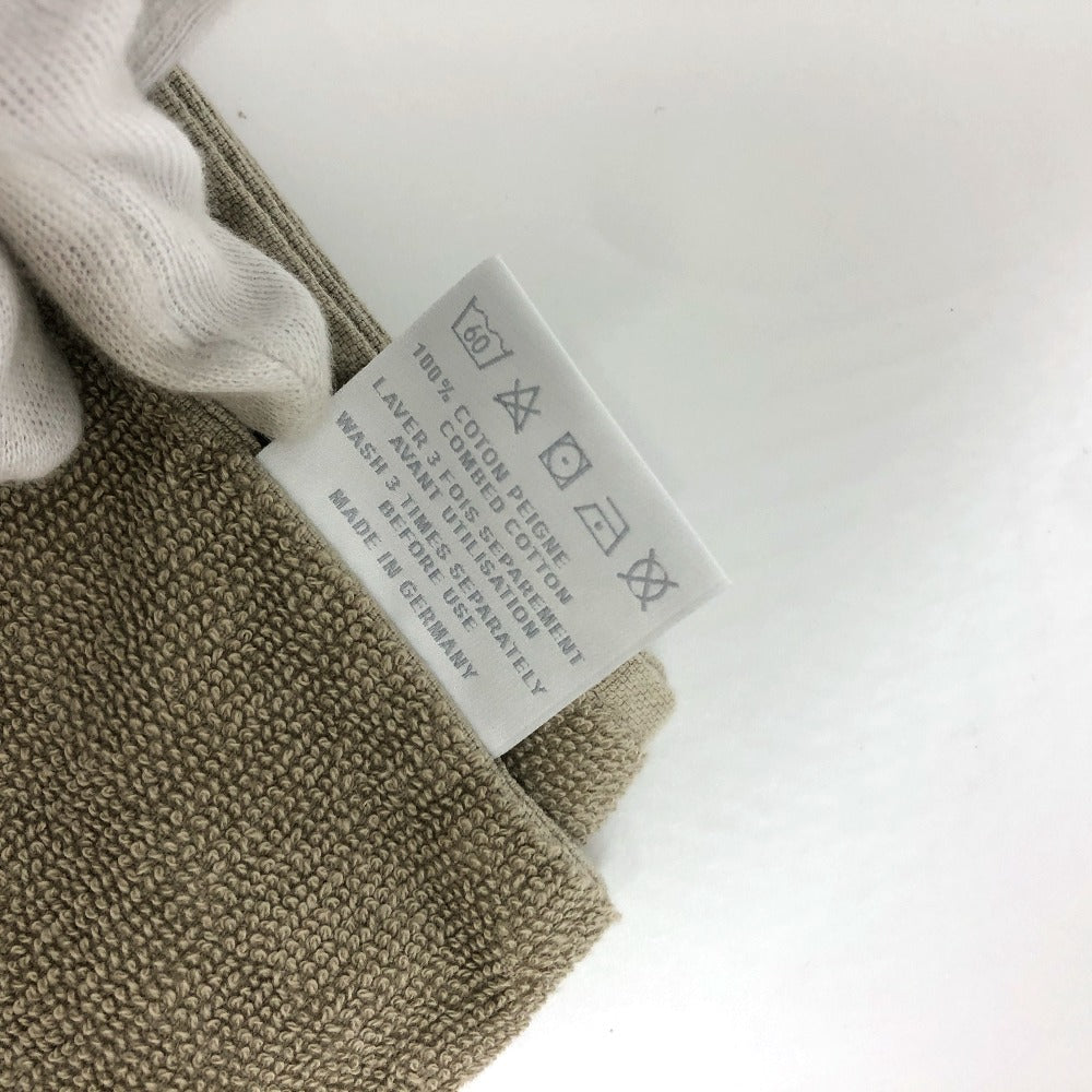 HERMES フリンジ ヨッティング ロゴ ビーチタオル タオル コットン レディース グレー系