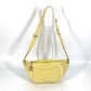 CHANEL A57832 Chain Belt Bag, Waist Pouch, CC Coco Mark, Crossbody Quilted Matelasse Lambskin, Yellow, Women's