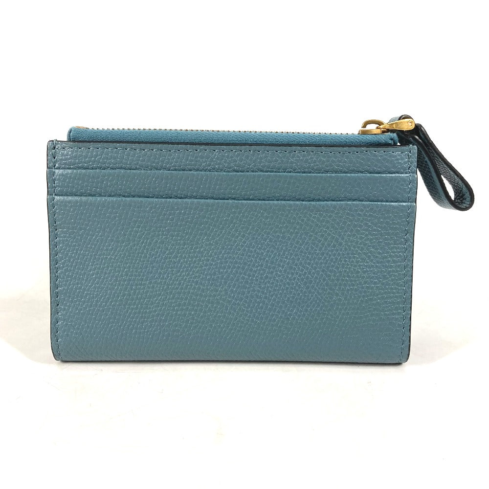 VALENTINO TW2P0T46RQR Vロゴ コンパクトウォレット 2つ折り財布 レザー メンズ ブルー