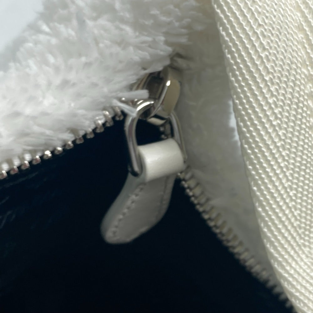 PRADA 1NE515 テリー ミニ Re-Edition 2000 SPUGNA ロゴ カバン ハンドバッグ ショルダーバッグ 肩掛け トートバッグ ファブリック レディース ホワイト