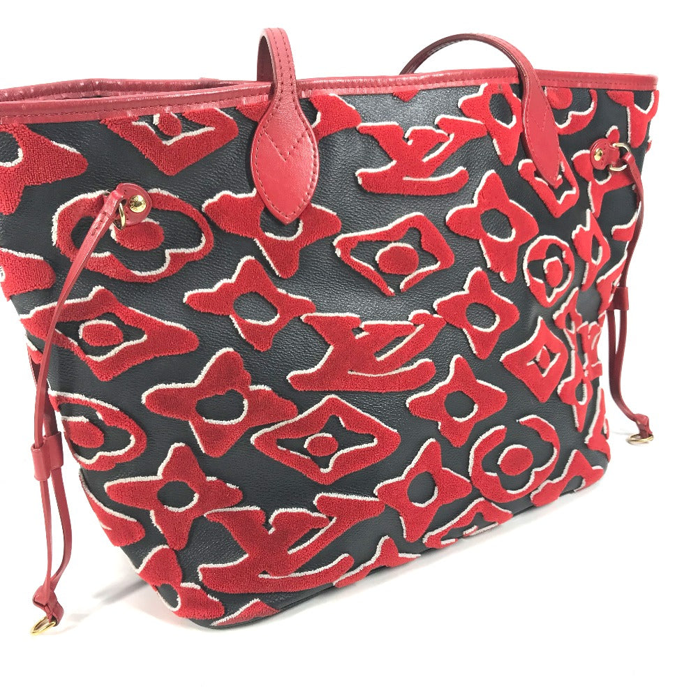 LOUIS VUITTON M45544 LVxUF ウルスフィッシャー ネヴァーフル MM カバン バッグ 肩掛け ショルダーバッグ ポーチ付き トートバッグ モノグラムタフタージュキャンバス レディース レッド