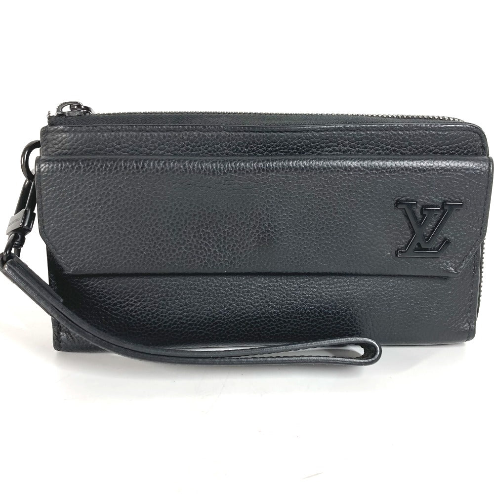 LOUIS VUITTON M69831 アエログラム ジッピーウォレット ロングウォレット ラウンドファスナー 長財布 グレインレザー メンズ ノワール ブラック