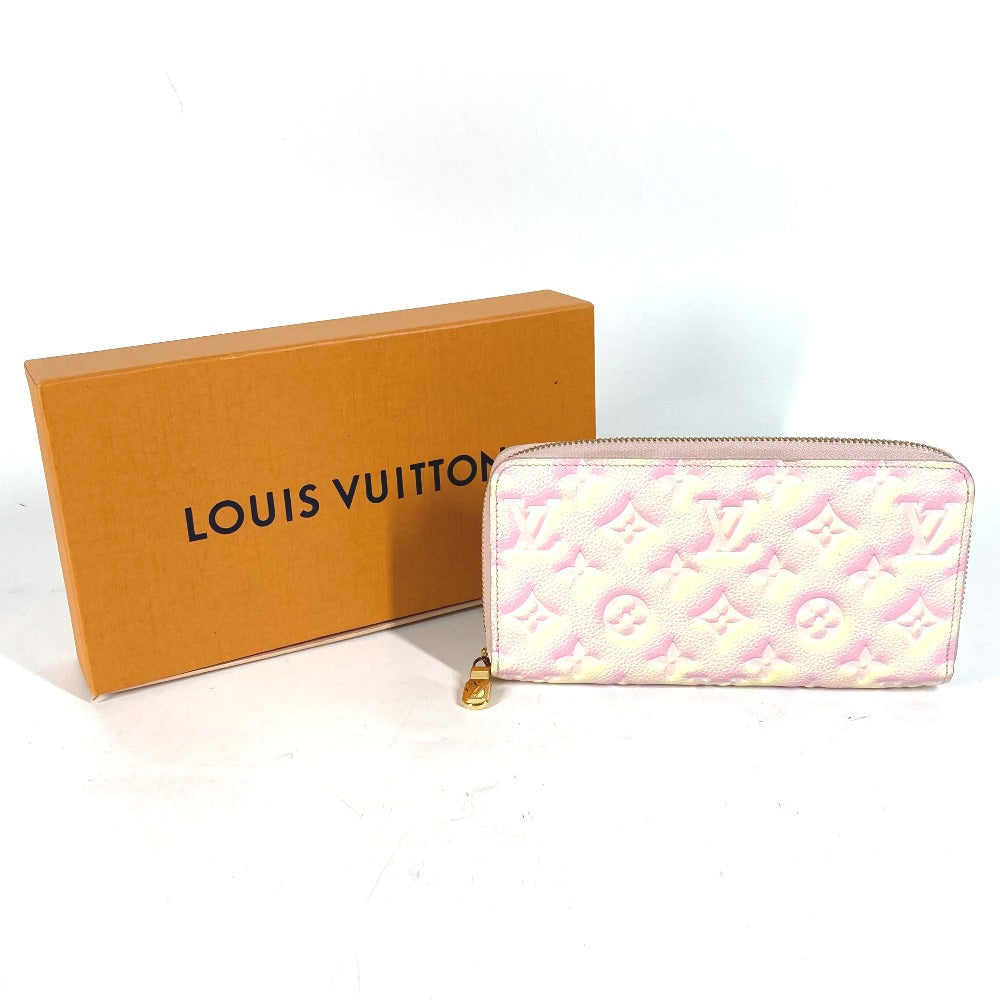 LOUIS VUITTON M81299 モノグラムアンプラント サマースターダスト ジッピーウォレット ラウンドファスナー 長財布 モノグラムアンプラントレザー レディース ピンク