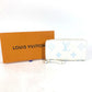 LOUIS VUITTON M83308 モノグラムアンプラント ジッピーウォレット ラウンドファスナー 長財布 モノグラムアンプラントレザー レディース ラテホワイト/キャンディブルー ブルー