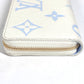 LOUIS VUITTON M83308 モノグラムアンプラント ジッピーウォレット ラウンドファスナー 長財布 モノグラムアンプラントレザー レディース ラテホワイト/キャンディブルー ブルー