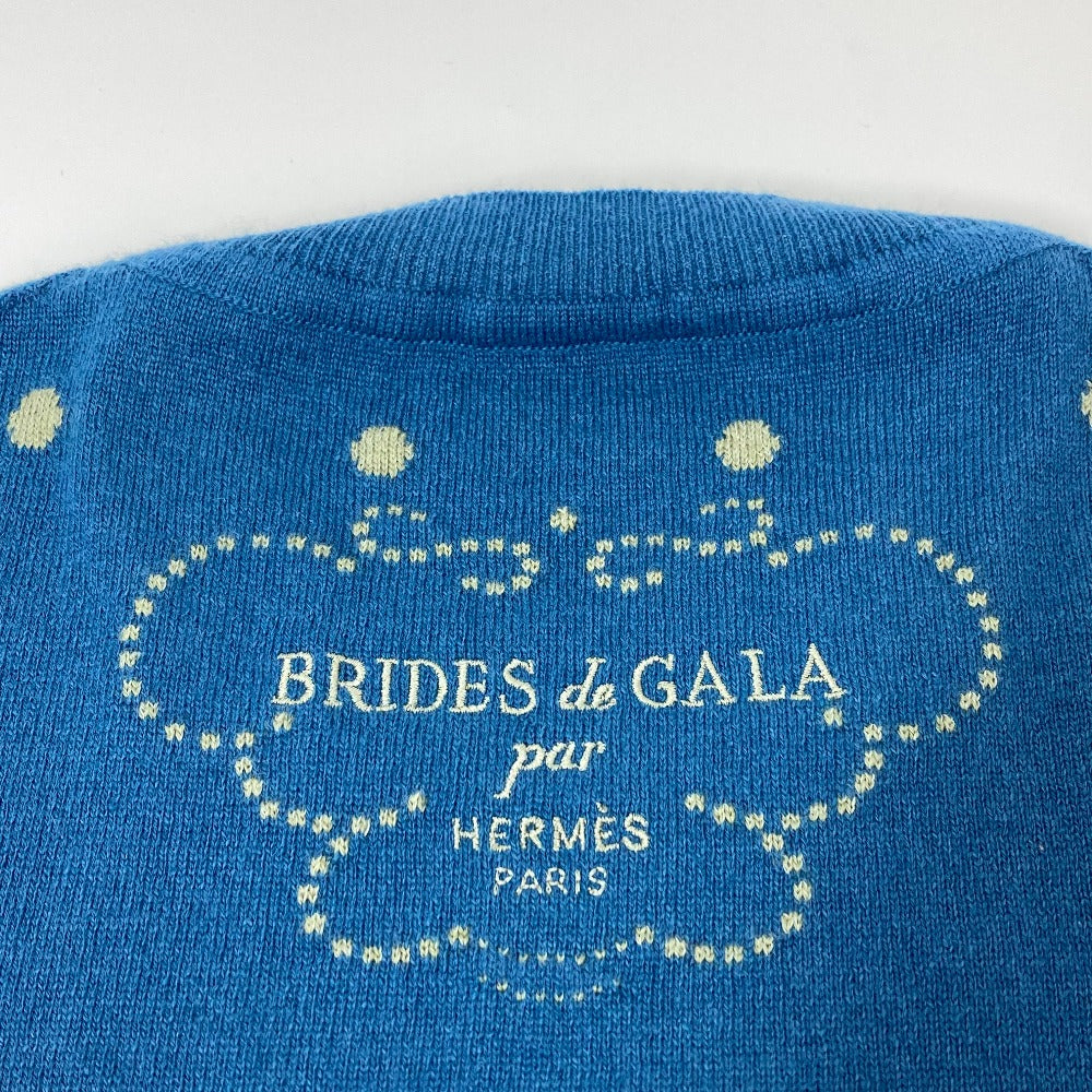 HERMES 半袖 ブリッドドゥガラ トップス セーター アパレル ニット カシミヤ レディース ブルー