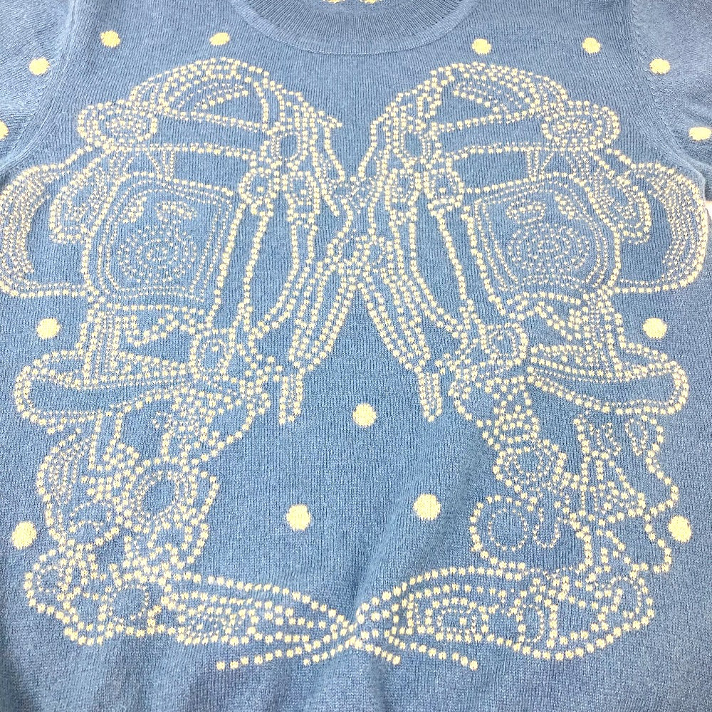 HERMES 半袖 ブリッドドゥガラ トップス セーター アパレル ニット カシミヤ レディース ブルー
