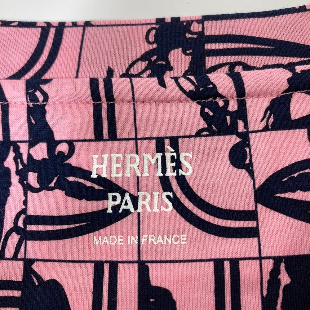 HERMES アパレル 半袖 ブライズ ド ガラ アン デソルドレ アパレル トップス 半袖Ｔシャツ コットン レディース ピンク