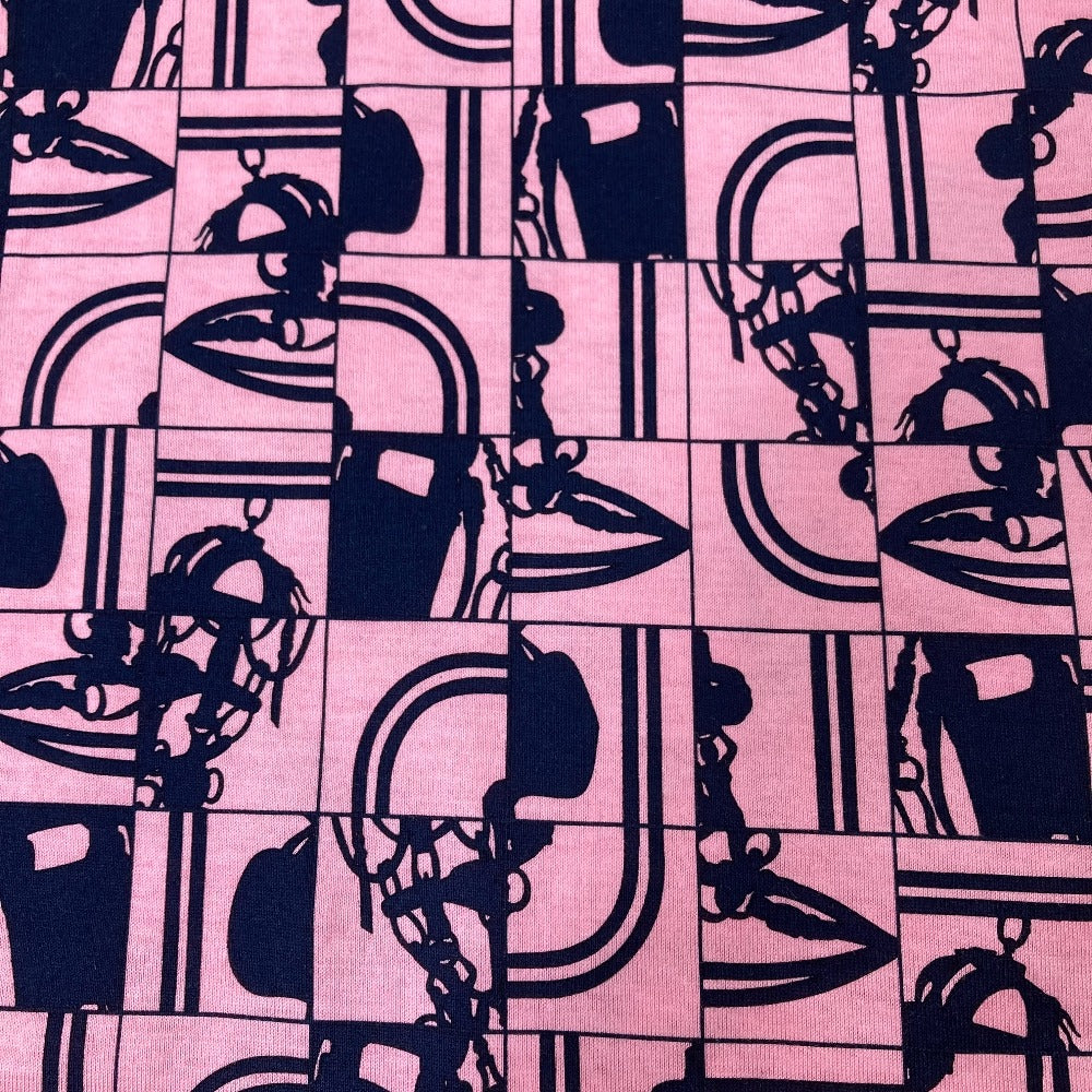 HERMES アパレル 半袖 ブライズ ド ガラ アン デソルドレ アパレル トップス 半袖Ｔシャツ コットン レディース ピンク
