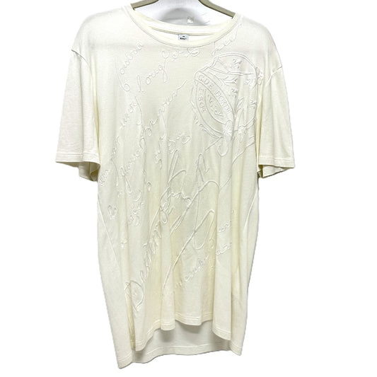Berluti オールオーバー 刺繍スクリット Tシャツ アパレル トップス 半袖Ｔシャツ コットン メンズ ホワイト