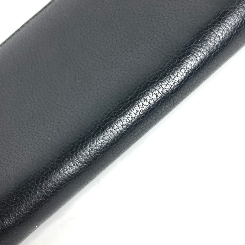 GUCCI 496317 ロゴ ロングウォレット ラウンドファスナー 長財布 レザー メンズ ブラック