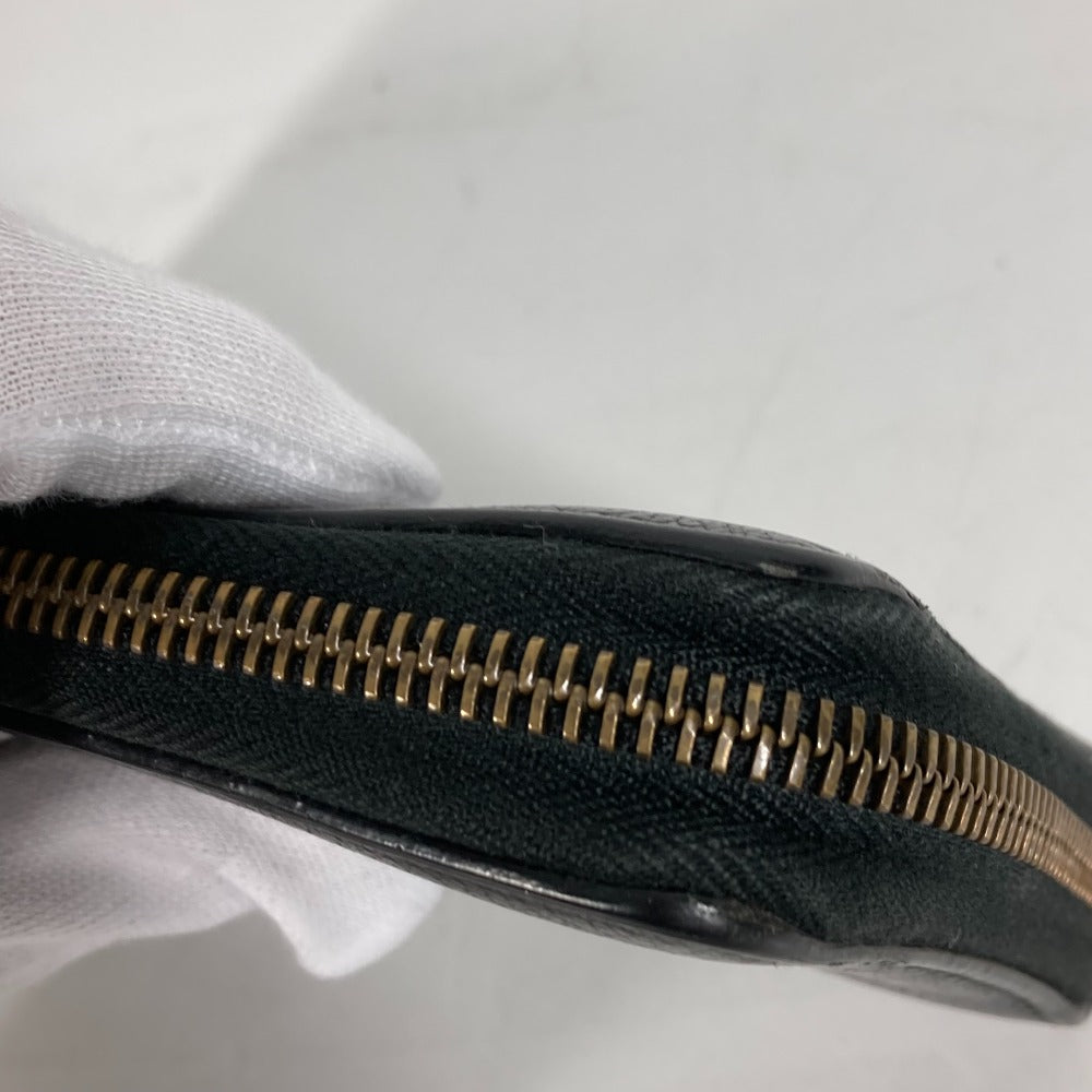 GUCCI 496317 ロゴ ロングウォレット ラウンドファスナー 長財布 レザー メンズ ブラック