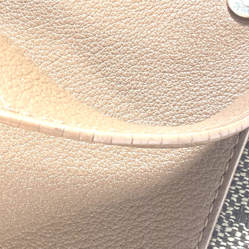 BVLGARI 801904 マキシロゴ ロゴマニア ショルダーバッグ カバン 肩掛け トートバッグ レザー/キャンバス レディース ベージュ