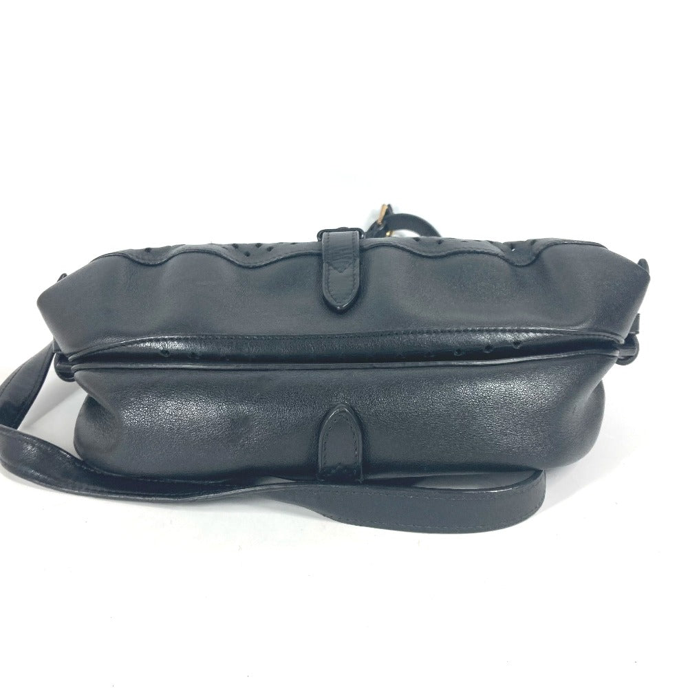 LOUIS VUITTON M94072 ペルフォ フローレソミュール 30 斜め掛け カバン パンチング ショルダーバッグ カーフレザー レディース ノワール ブラック