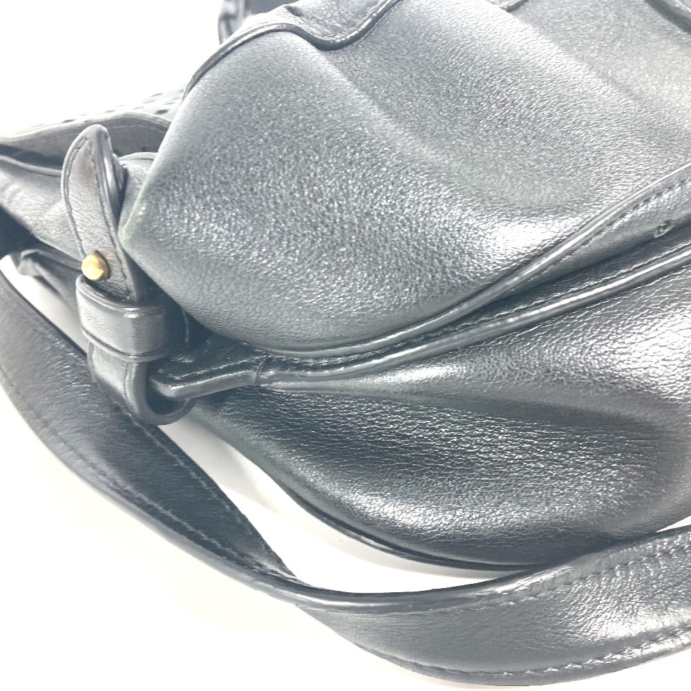 LOUIS VUITTON M94072 ペルフォ フローレソミュール 30 斜め掛け カバン パンチング ショルダーバッグ カーフレザー レディース ノワール ブラック