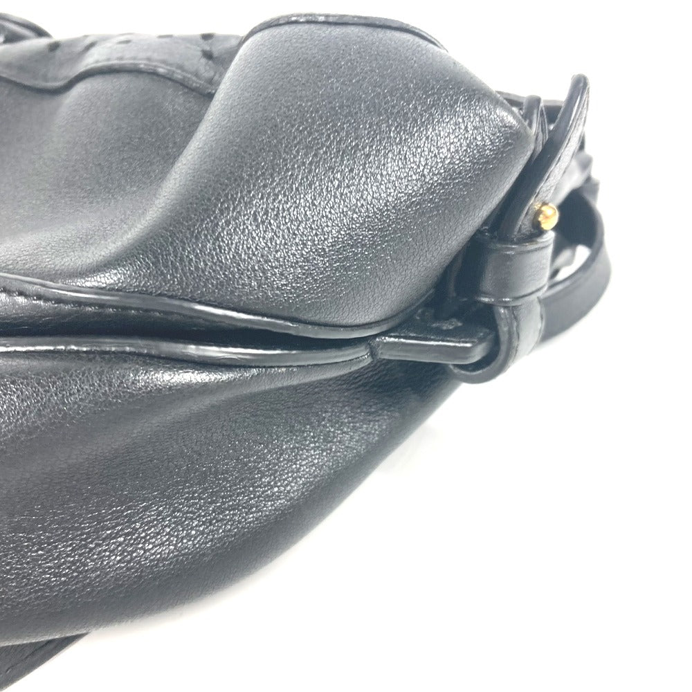 LOUIS VUITTON M94072 ペルフォ フローレソミュール 30 斜め掛け カバン パンチング ショルダーバッグ カーフレザー レディース ノワール ブラック