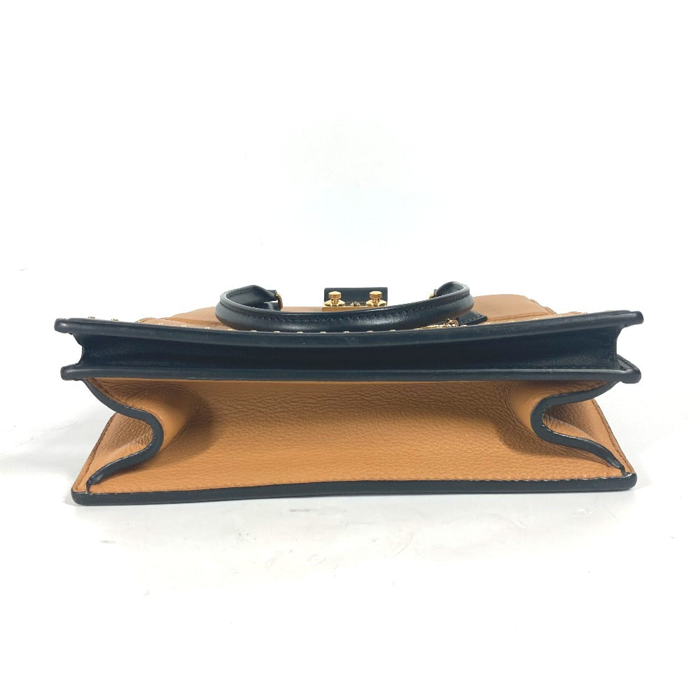 LOUIS VUITTON M51654 スタッズ バイカラー クール・マルリーPM カバン トートバッグ ハンドバッグ レザー レディース ベージュ