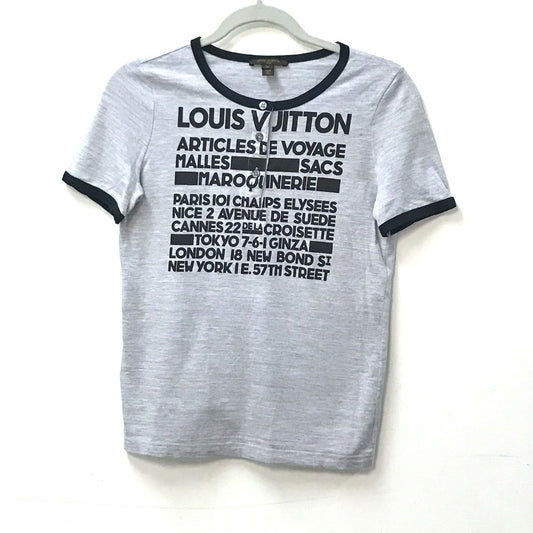 LOUIS VUITTON ロゴ アパレル トップス 半袖Ｔシャツ コットン レディース グレー