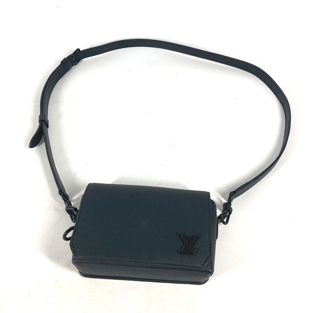 LOUIS VUITTON M82085 LVアエログラム ファストライン・ウェアラブル ウォレット カバン 斜め掛け ポシェット ショルダーバッグ レザー メンズ ブラック