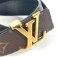 LOUIS VUITTON M9453W モノグラム サンチュール・LVイニシャル LVバックル ズボン用ベルト ベルト モノグラムキャンバス レディース ブラウン