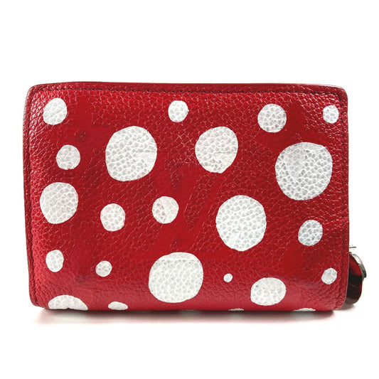 LOUIS VUITTON M82103 草間彌生コラボ LV×YK ポルトフォイユ クレア コンパクトウォレット 2つ折り財布 レザー レディース ルージュ レッド