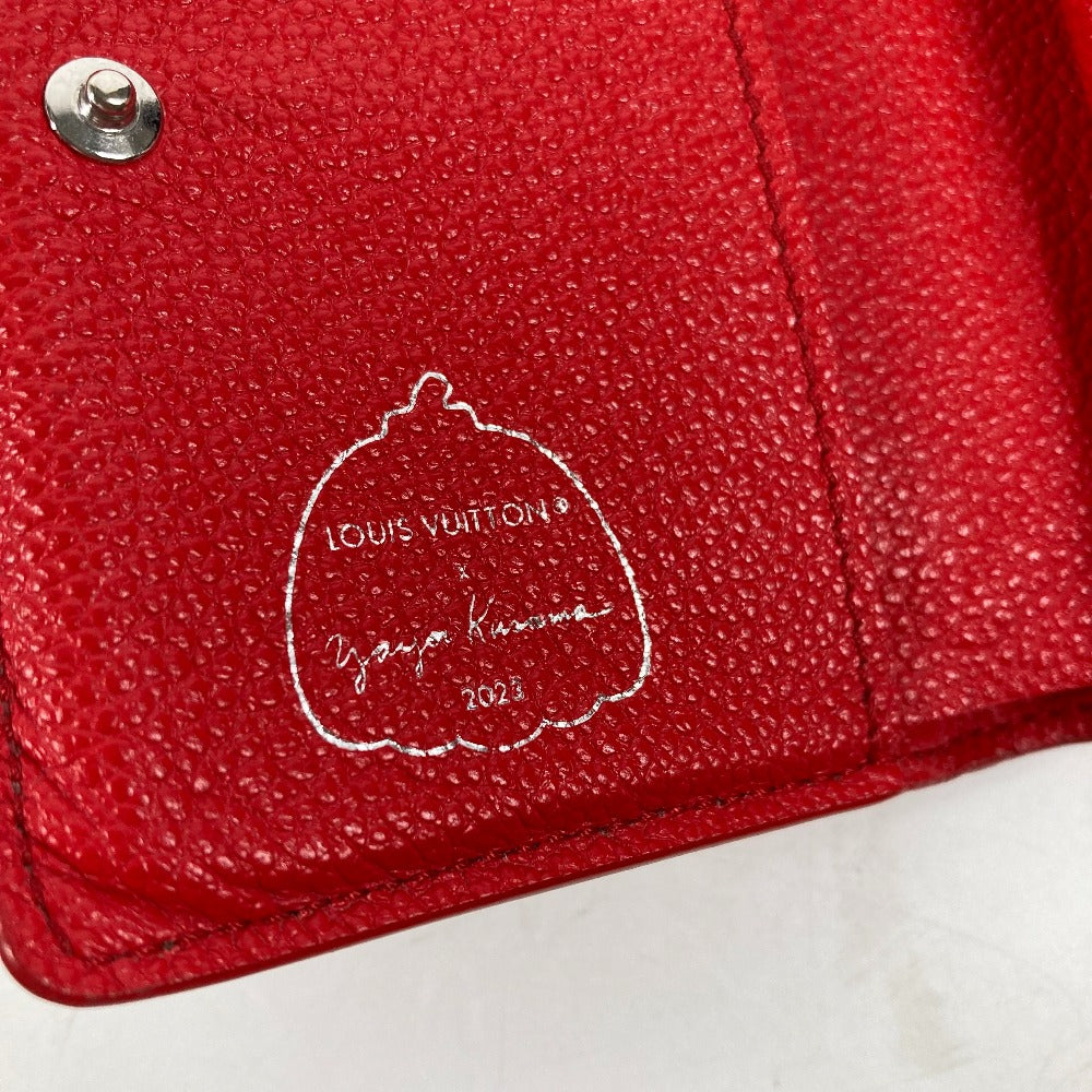 LOUIS VUITTON M82103 草間彌生コラボ LV×YK ポルトフォイユ クレア コンパクトウォレット 2つ折り財布 レザー レディース ルージュ レッド