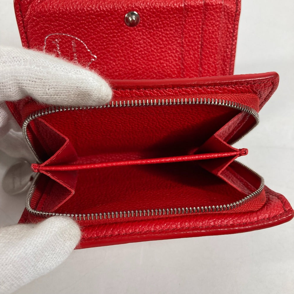 LOUIS VUITTON M82103 草間彌生コラボ LV×YK ポルトフォイユ クレア コンパクトウォレット 2つ折り財布 レザー レディース ルージュ レッド