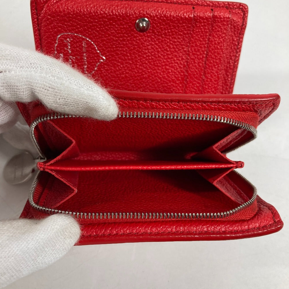 LOUIS VUITTON M82103 草間彌生コラボ LV×YK ポルトフォイユ クレア コンパクトウォレット 2つ折り財布 レザー レディース ルージュ レッド