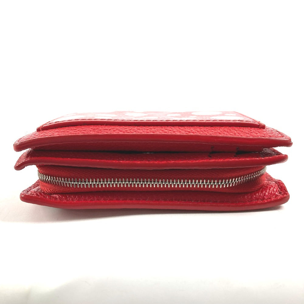 LOUIS VUITTON M82103 草間彌生コラボ LV×YK ポルトフォイユ クレア コンパクトウォレット 2つ折り財布 レザー レディース ルージュ レッド