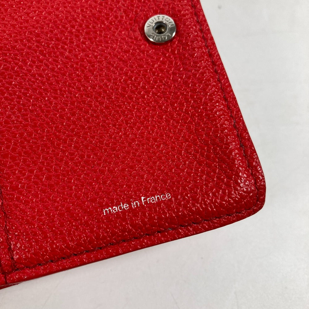 LOUIS VUITTON M82103 草間彌生コラボ LV×YK ポルトフォイユ クレア コンパクトウォレット 2つ折り財布 レザー レディース ルージュ レッド