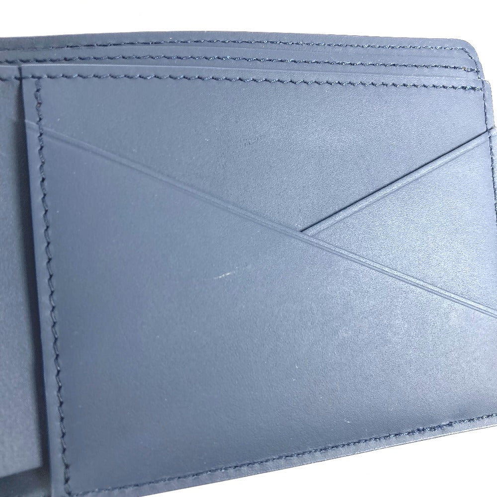 LOUIS VUITTON M81822 LV アエロ ポルトフォイユ・ミュルティプル コンパクトウォレット 2つ折り財布 レザー メンズ マリーヌ ネイビー