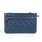 CHANEL AP1138 2020クルーズ トリコロールカラー チェーンウォレット CC ココマーク カバン ショルダーバッグ 斜め掛け ポシェット 長財布 キャビアスキン レディース ネイビー