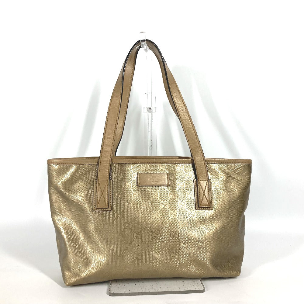 GUCCI 211138 GG インプリメ 肩掛け カバン トートバッグ ショルダーバッグ PVC/レザー メンズ ゴールド