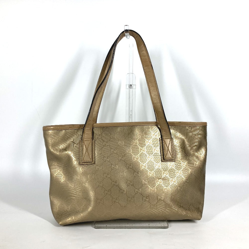 GUCCI 211138 GG インプリメ 肩掛け カバン トートバッグ ショルダーバッグ PVC/レザー メンズ ゴールド