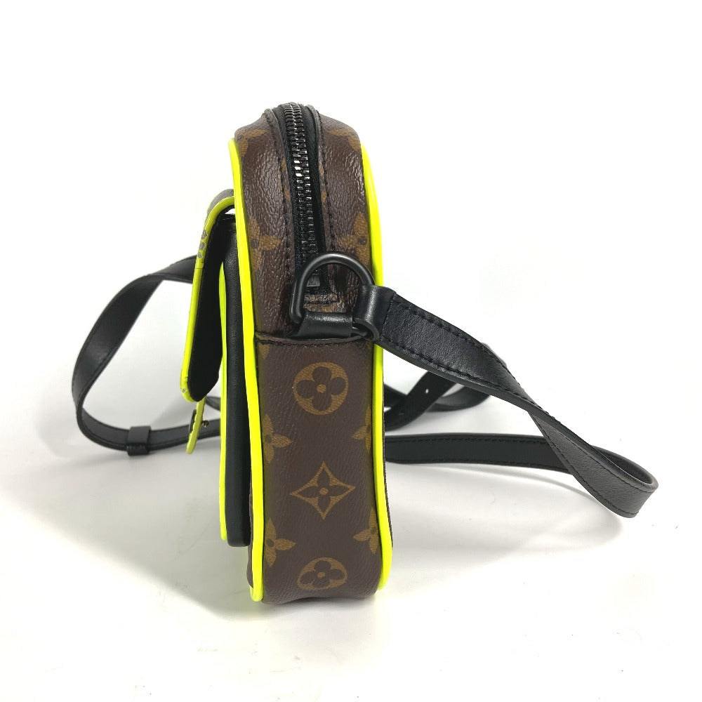 LOUIS VUITTON M80793 モノグラムマカサー クリストファー ウェアラブル ウォレット 斜め掛け ポシェット カバン ショルダーバッグ モノグラムキャンバス メンズ ブラウン