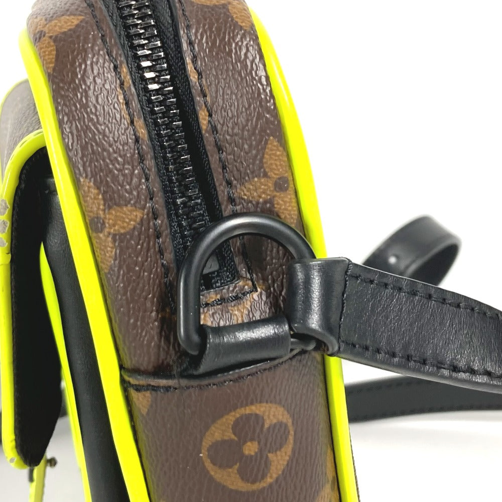 LOUIS VUITTON M80793 モノグラムマカサー クリストファー ウェアラブル ウォレット 斜め掛け ポシェット カバン ショルダーバッグ モノグラムキャンバス メンズ ブラウン