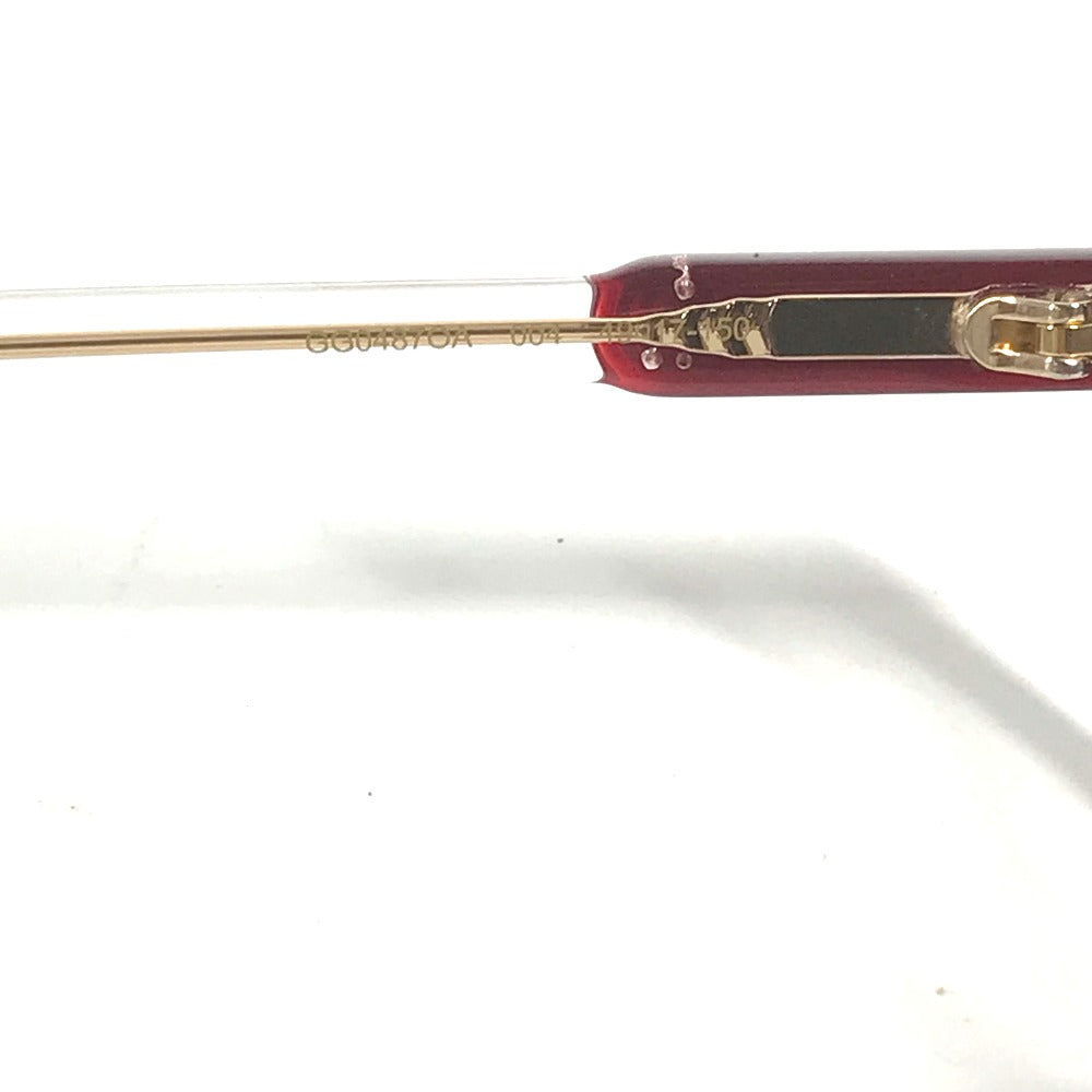 GUCCI GG0487OA 伊達眼鏡 メガネ アイウェア GG ロゴ 眼鏡 プラスチック ユニセックス ゴールド