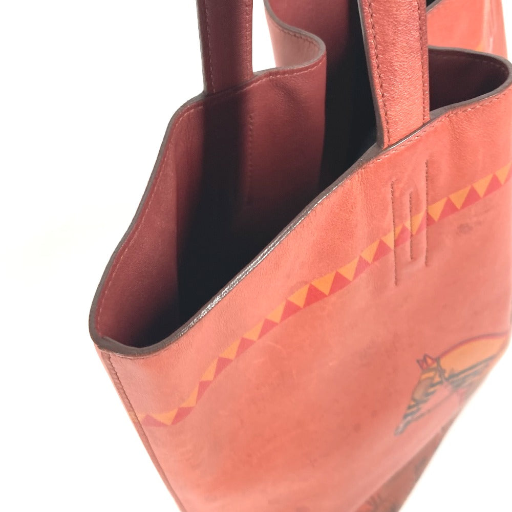 HERMES リバーシブル ドゥーブルセンス 45 シュバル 馬 ショルダーバッグ カバン 肩掛け トートバッグ レザー レディース ブラウン